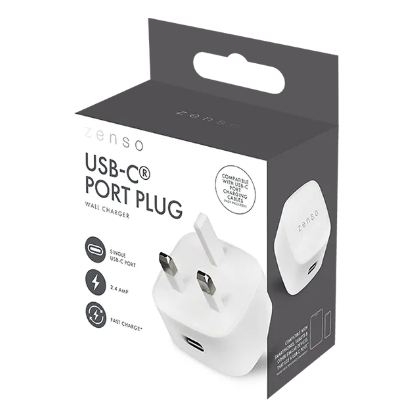USB-C PORT PLUG, Fast Charge 2.1A [Splittable]
