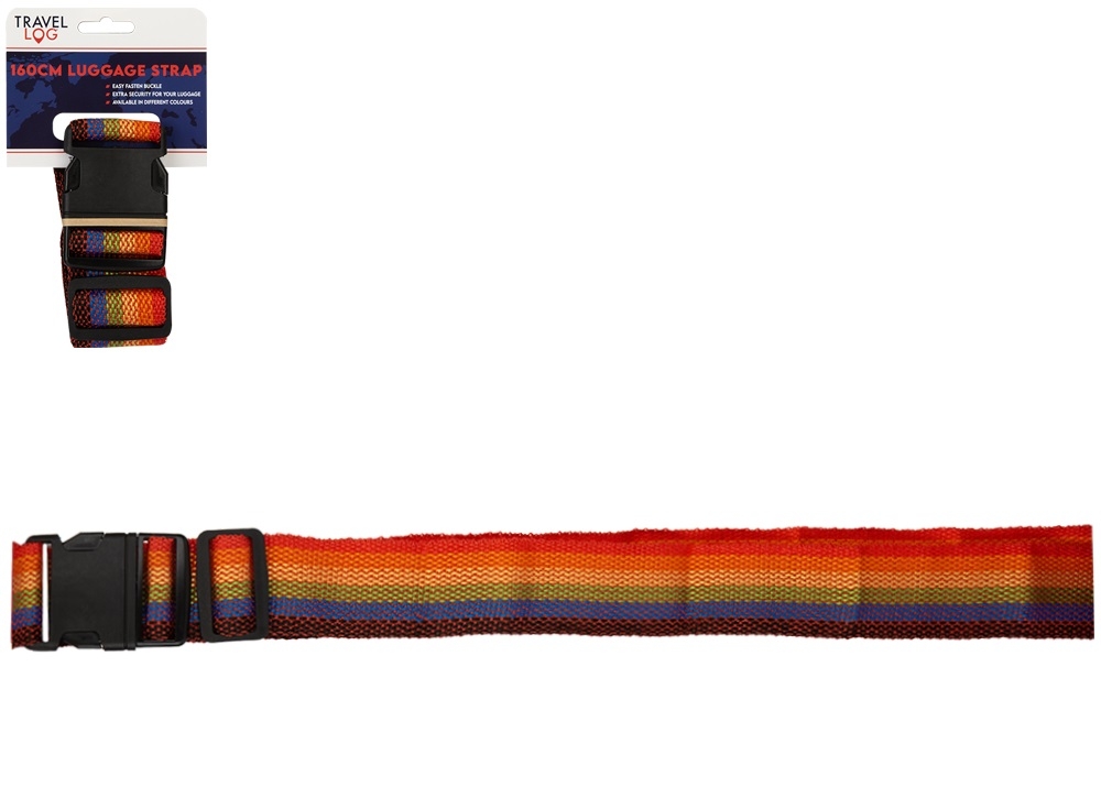 LUGGAGE STRAP,Adjustable 1.6m Assorted Designs H/pk [Packs Only]