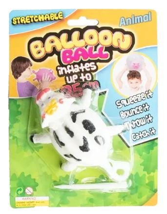 ANIMAL BALLOONS, 4 asst Blow Up Balloon balls [Packs Only]