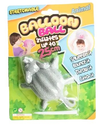 ANIMAL BALLOONS, 4 asst Blow Up Balloon balls [Packs Only]