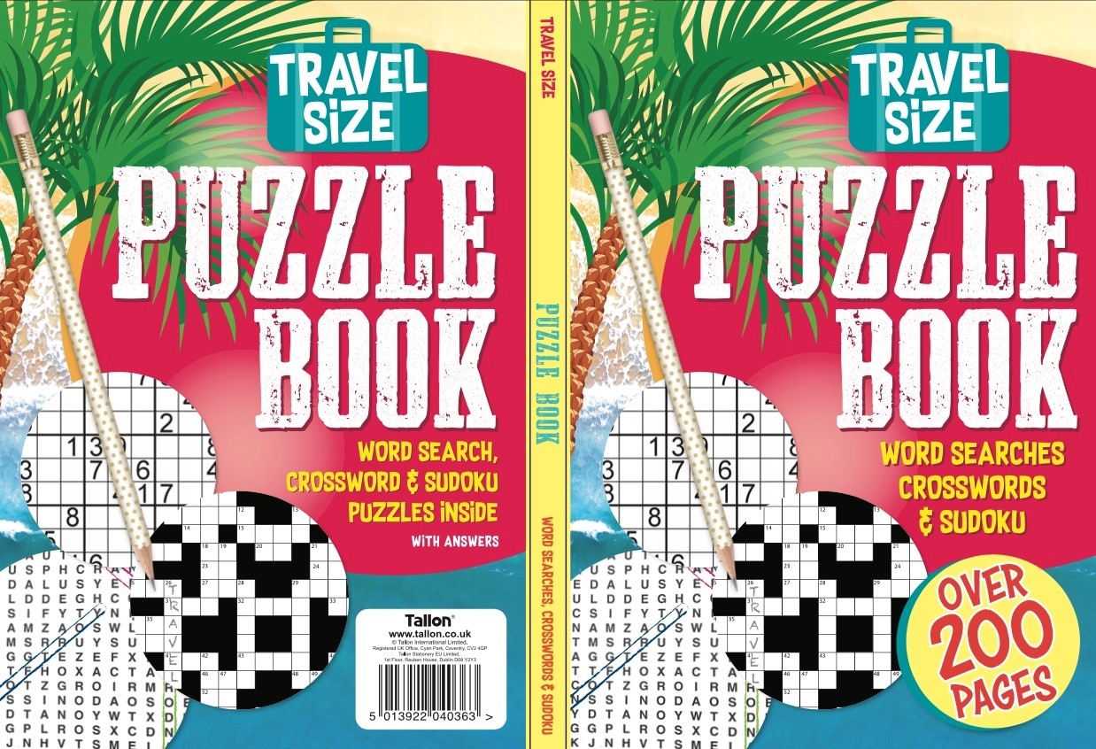 PUZZLE BOOK,A5 Travel, Word Search, Crosswords & Sudoku [Packs Only]