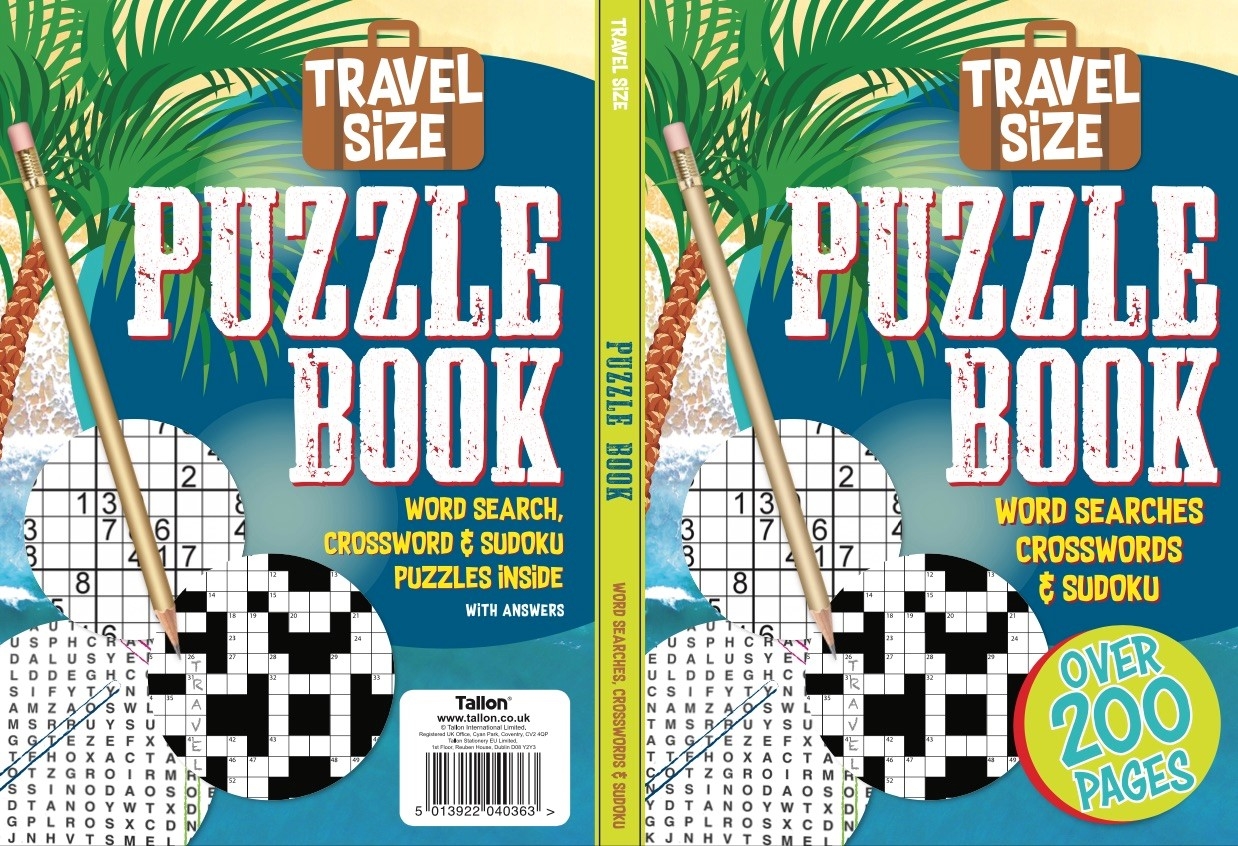 PUZZLE BOOK,A5 Travel, Word Search, Crosswords & Sudoku [Packs Only]