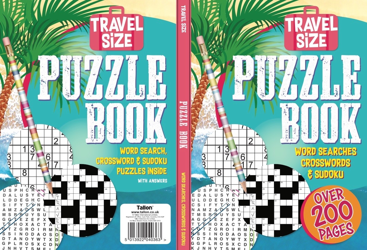 PUZZLE BOOK,A5 Travel, Word Search, Crosswords & Sudoku [Packs Only]