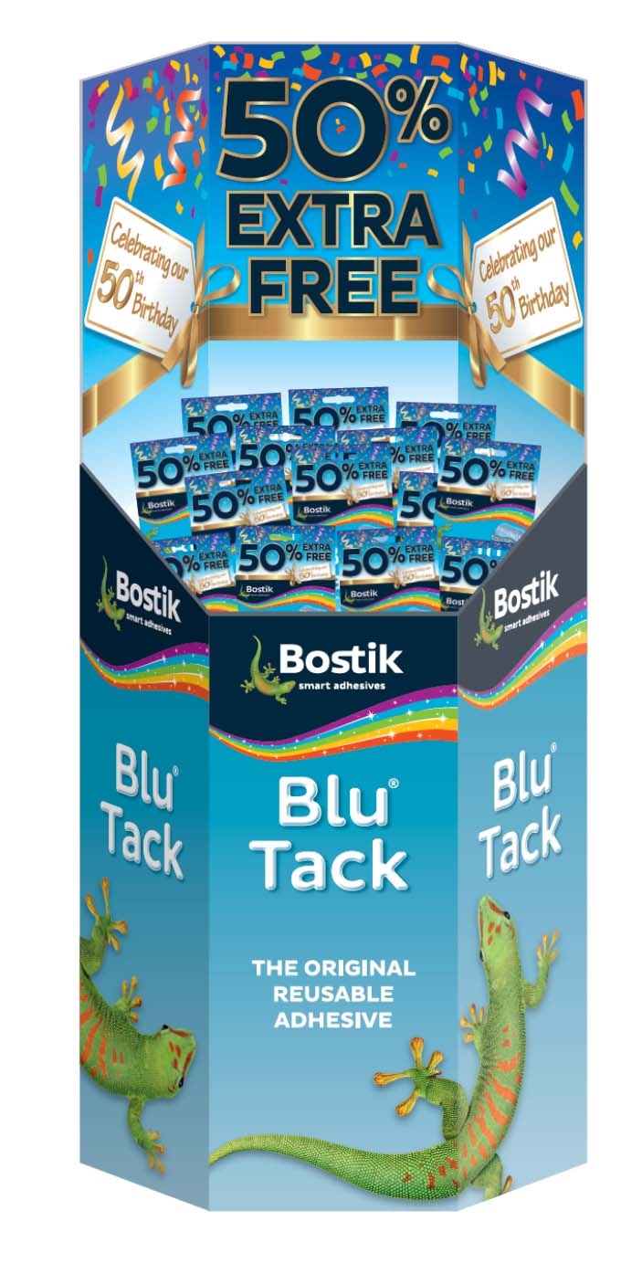 DUMPBIN For BLU TACK, + 50% Promotional Stock