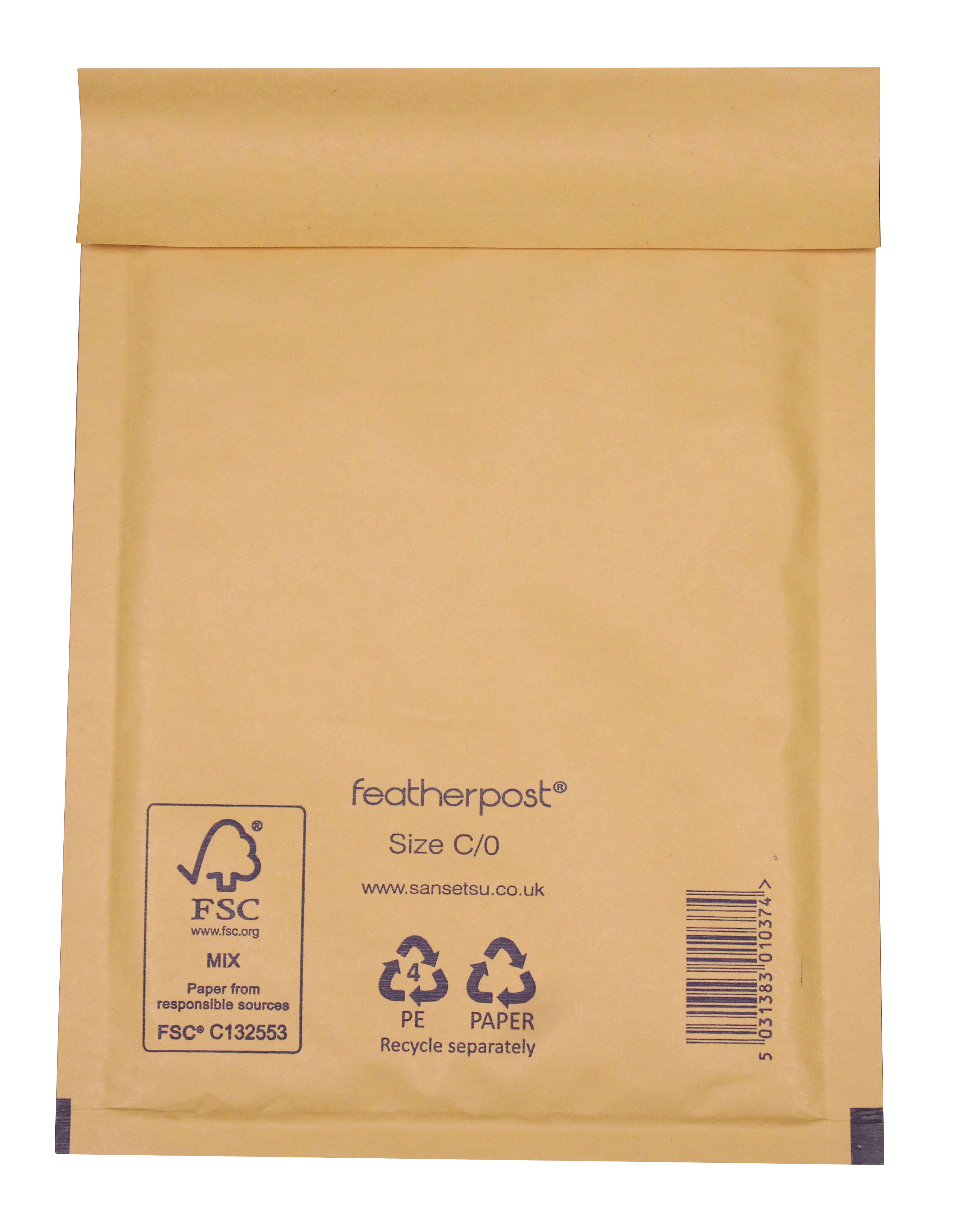 PADDED ENVELOPES,C0 Gold (Featherpost)(Bulk) [Packs Only]