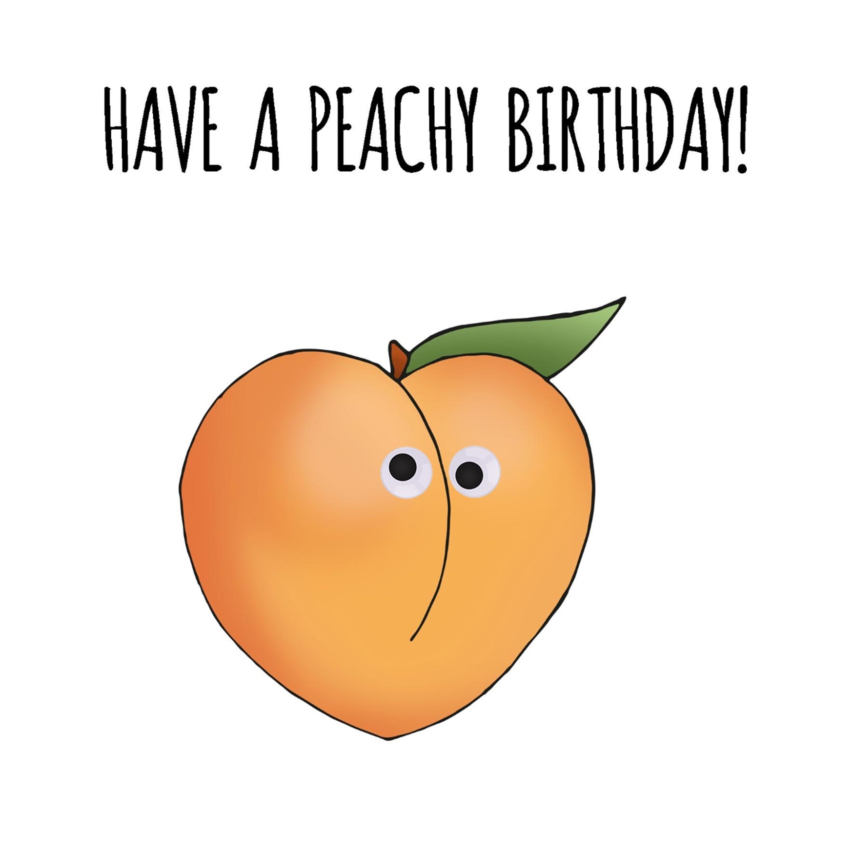 BIRTHDAY CARDS,Googly Eye,Have A Peachy Birthday [Packs Only]
