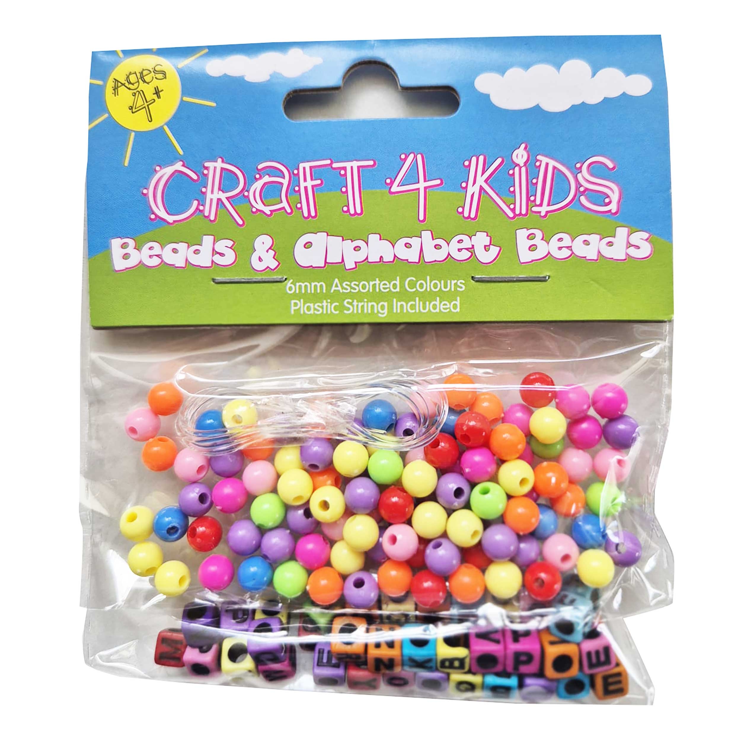 CRAFT 4 KIDS,Beads & Alphabet Beads H/pk [Splittable]