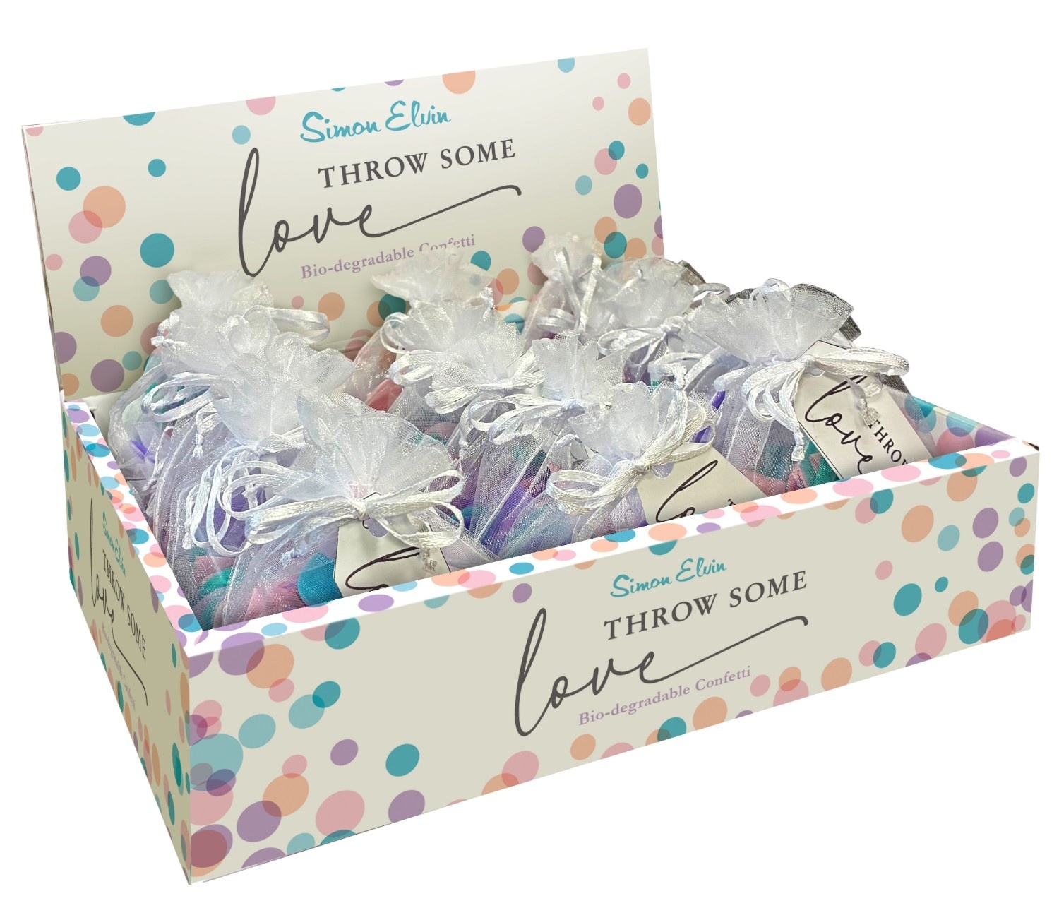 CONFETTI,Organza Bags, Biodegradable Throw Some Love [Packs Only]