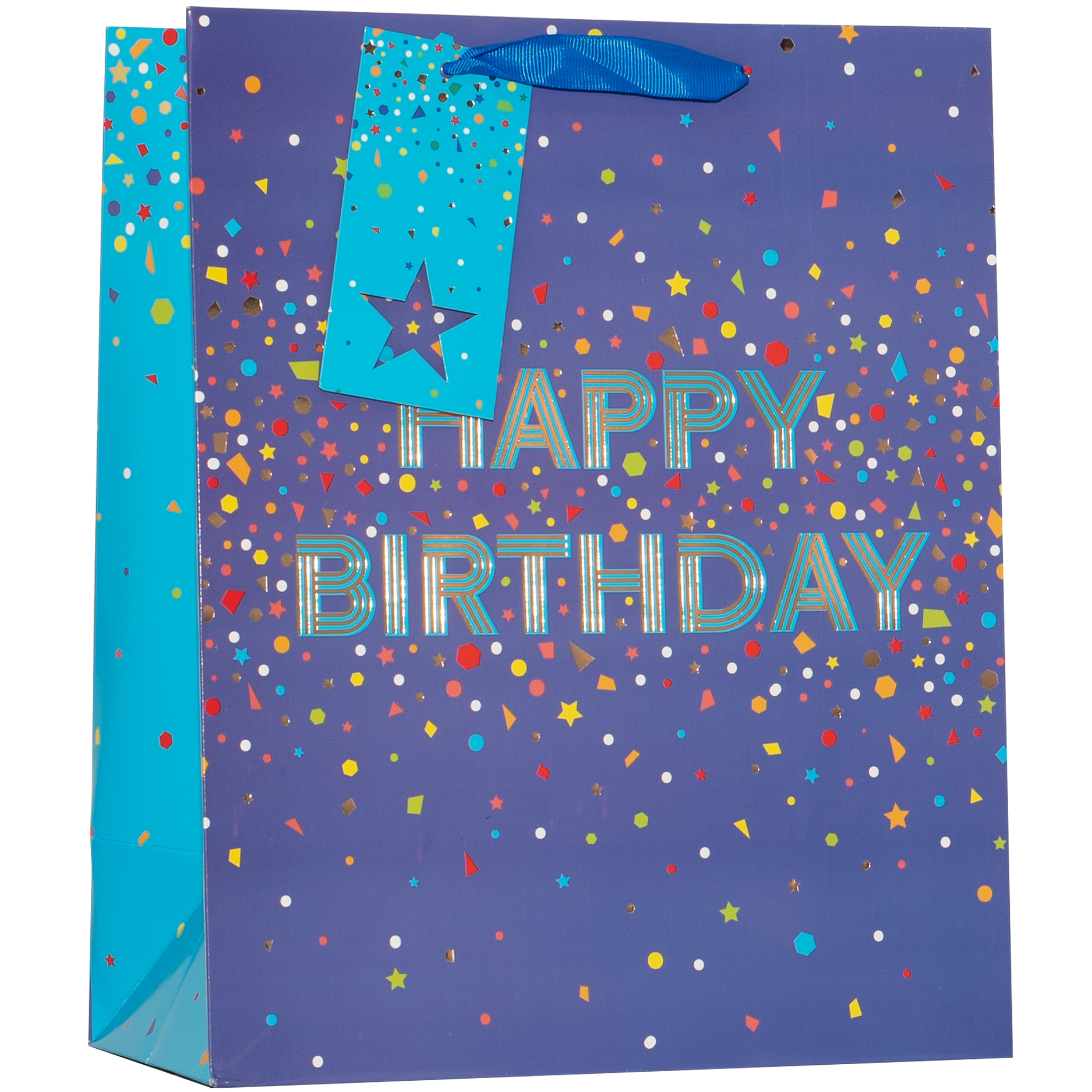 GIFT BAG,Happy Birthday Blue (Large) [Packs Only]