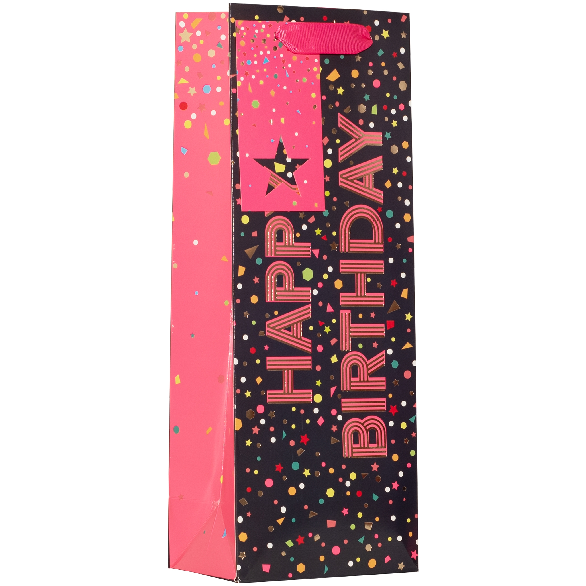 GIFT BAG,Happy Birthday Pink (Bottle) [Packs Only]