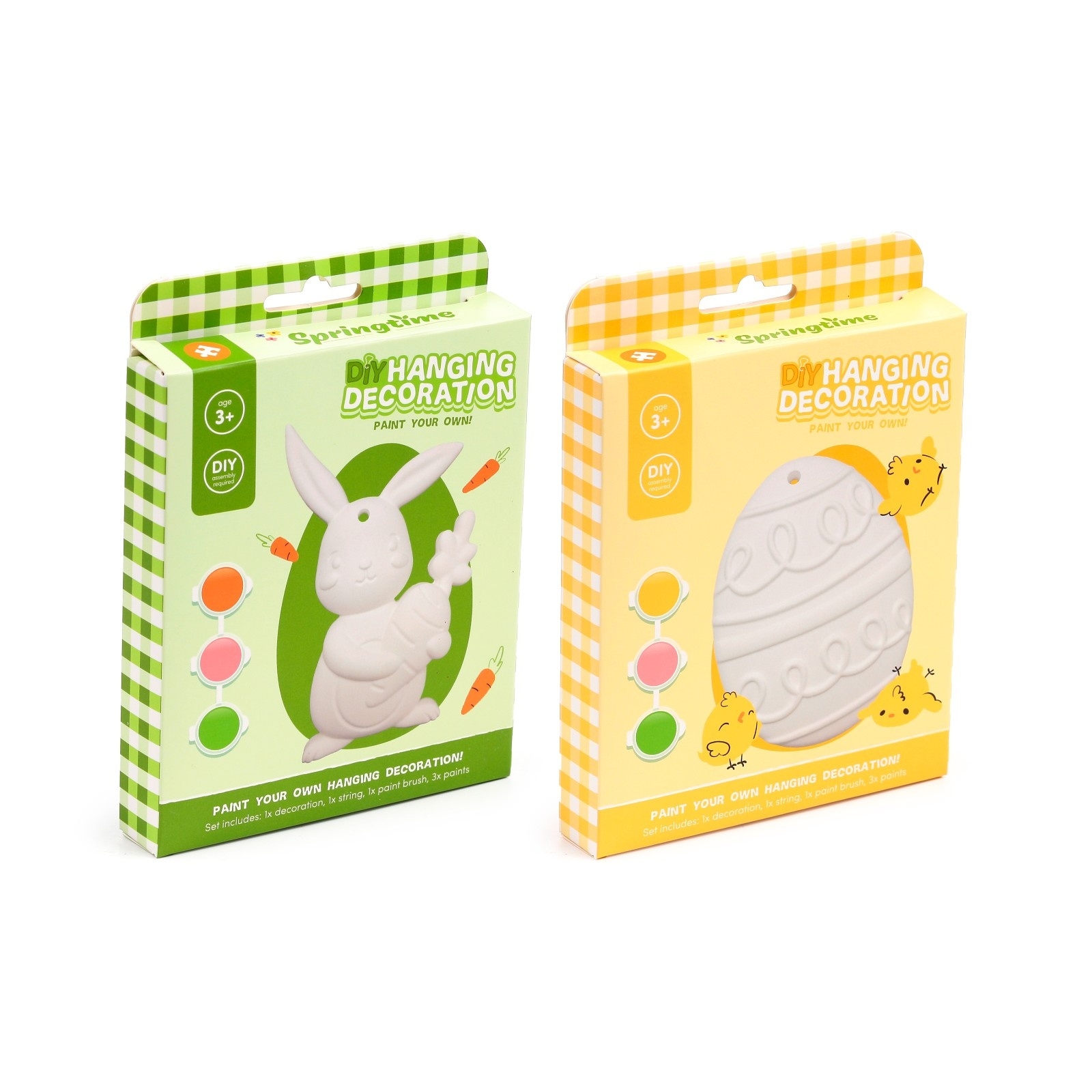 EASTER DECORATION,Hanging Paint Your Own 2 Assorted [Splittable]