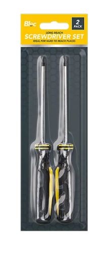 SCREWDRIVERS,Long Reach Cross Head & Flat Head I/cd [Splittable]