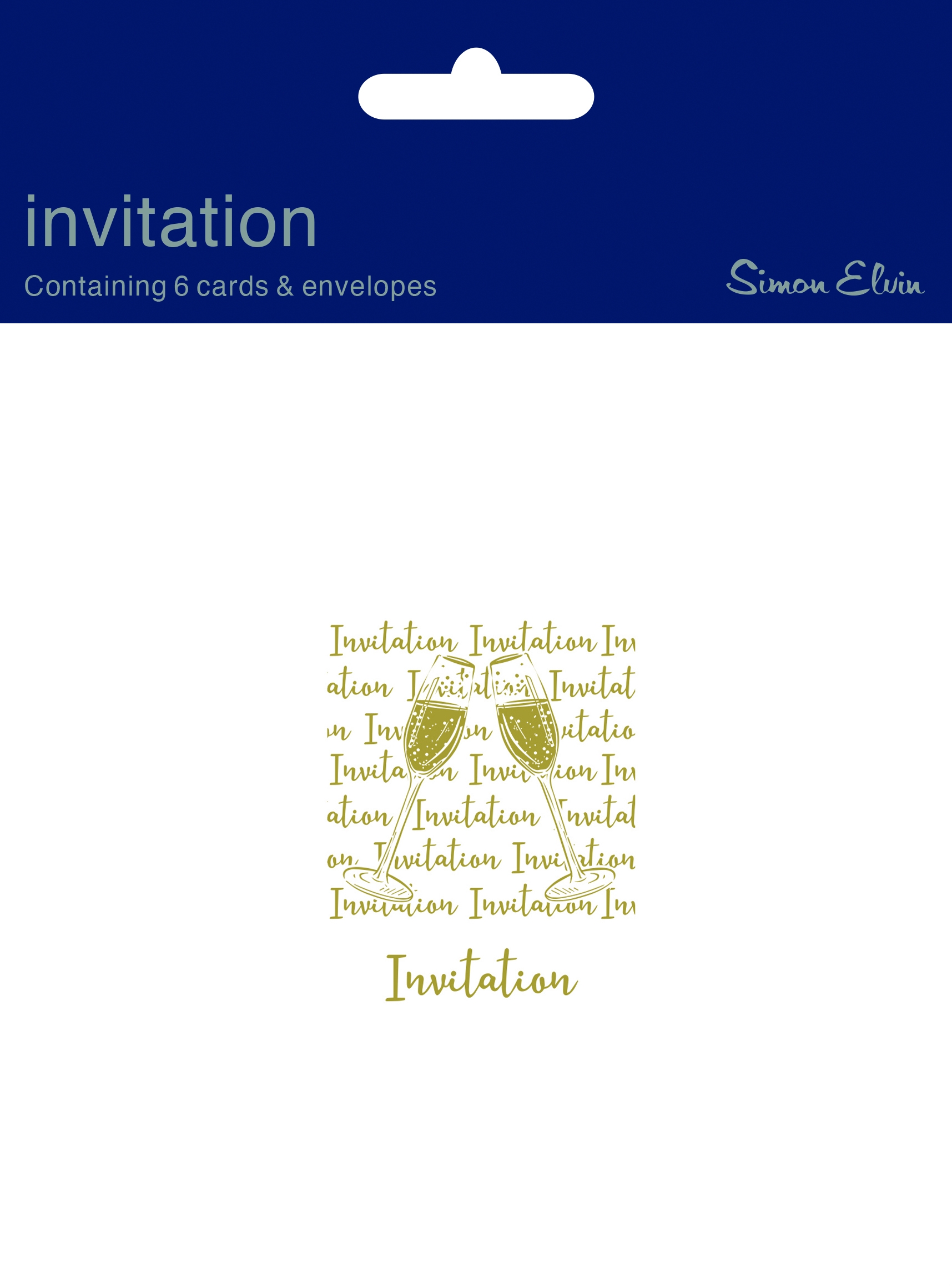 INVITE CARD,Open Gold Letters And Champagne 6`s [Packs Only]