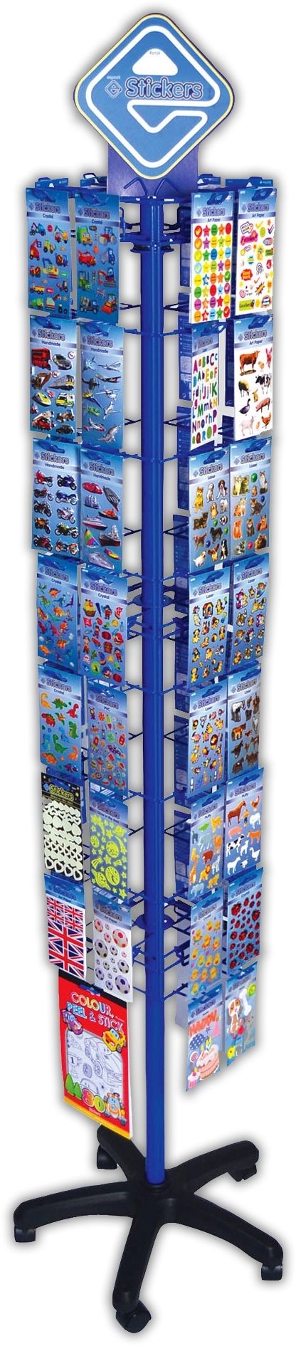 STICKERS & LABELS SPINNER STAND,Inc Stock 62 Prongs