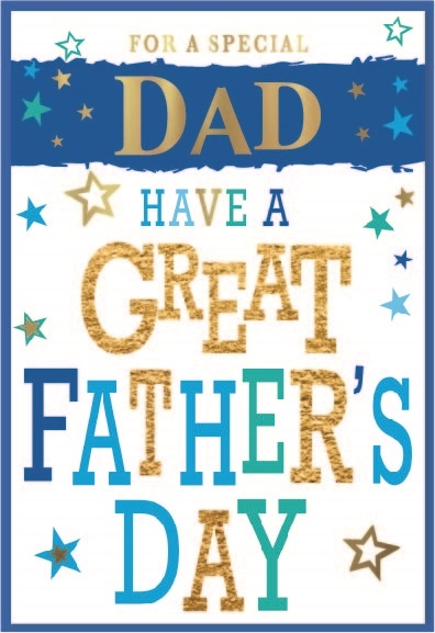 FATHER`S DAY CARDS,Dad 6`s Text & Stars