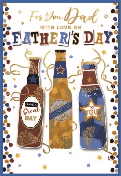 FATHER`S DAY CARDS,Dad 6`s Beer Bottles