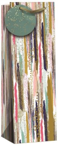 GIFT BAG, Blue & Gold Foil Finish (Bottle) [Packs Only]