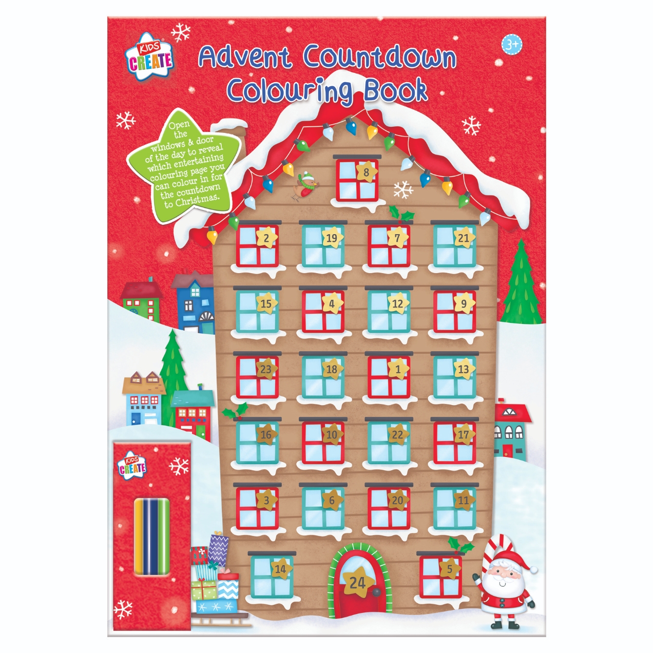 COLOURING BOOK,Advent Countdown with Pencils [Packs Only]