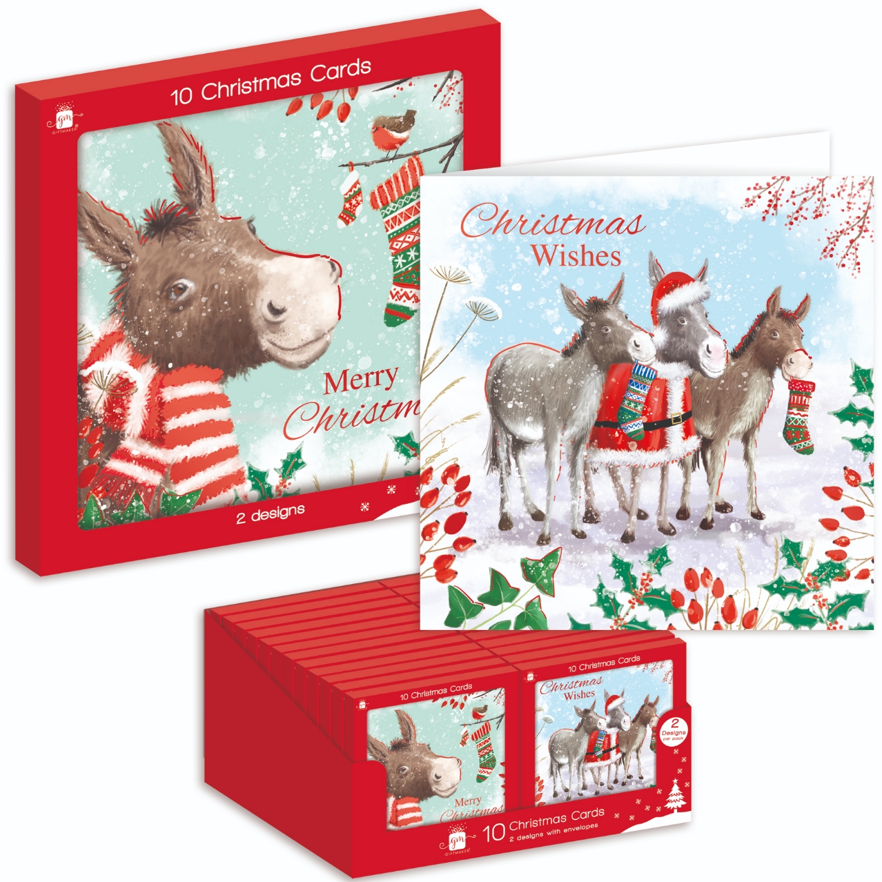 BOXED CARDS,Donkeys Square 10`s [Splittable]