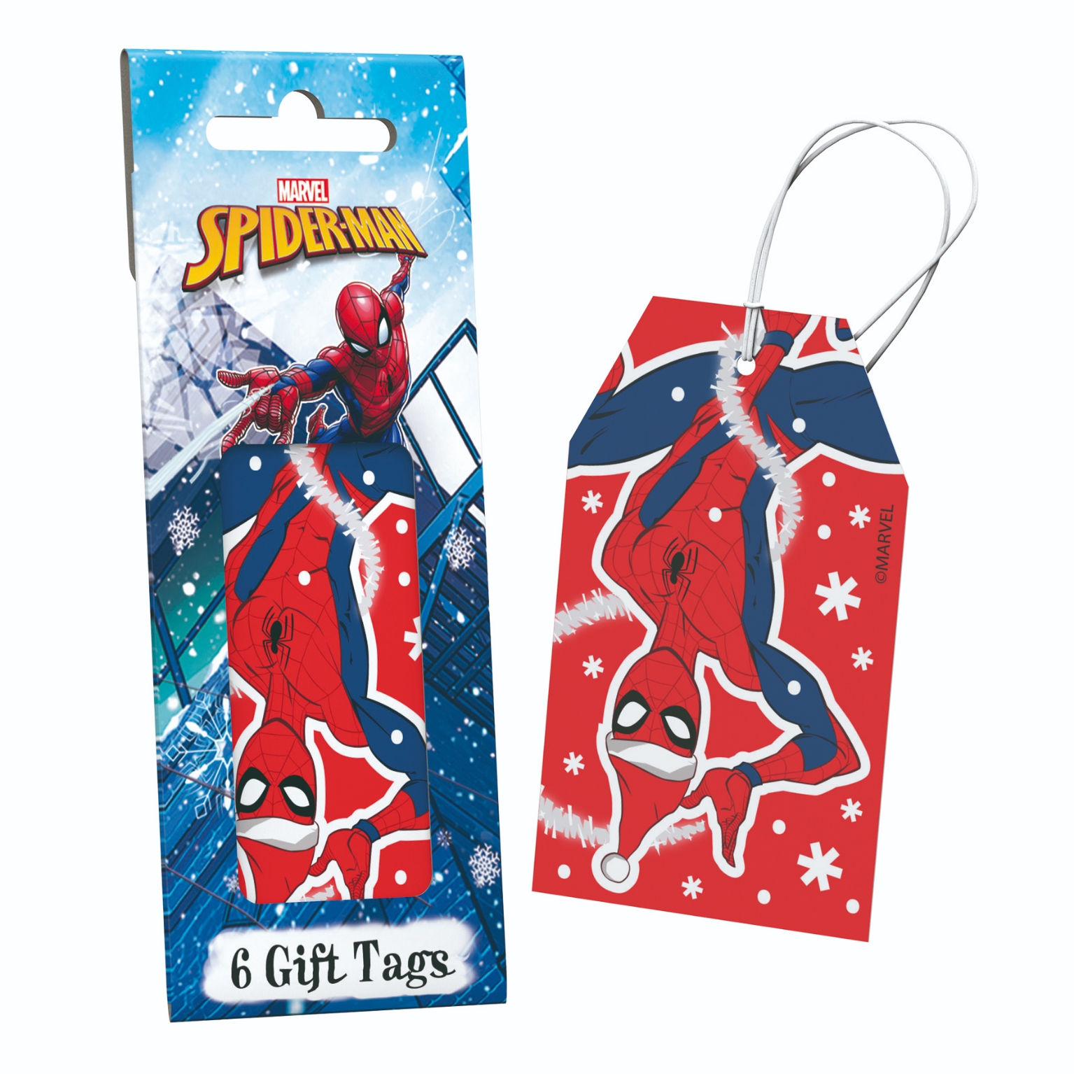XMAS TAGS,Spiderman 6`s H/pk [Packs Only]