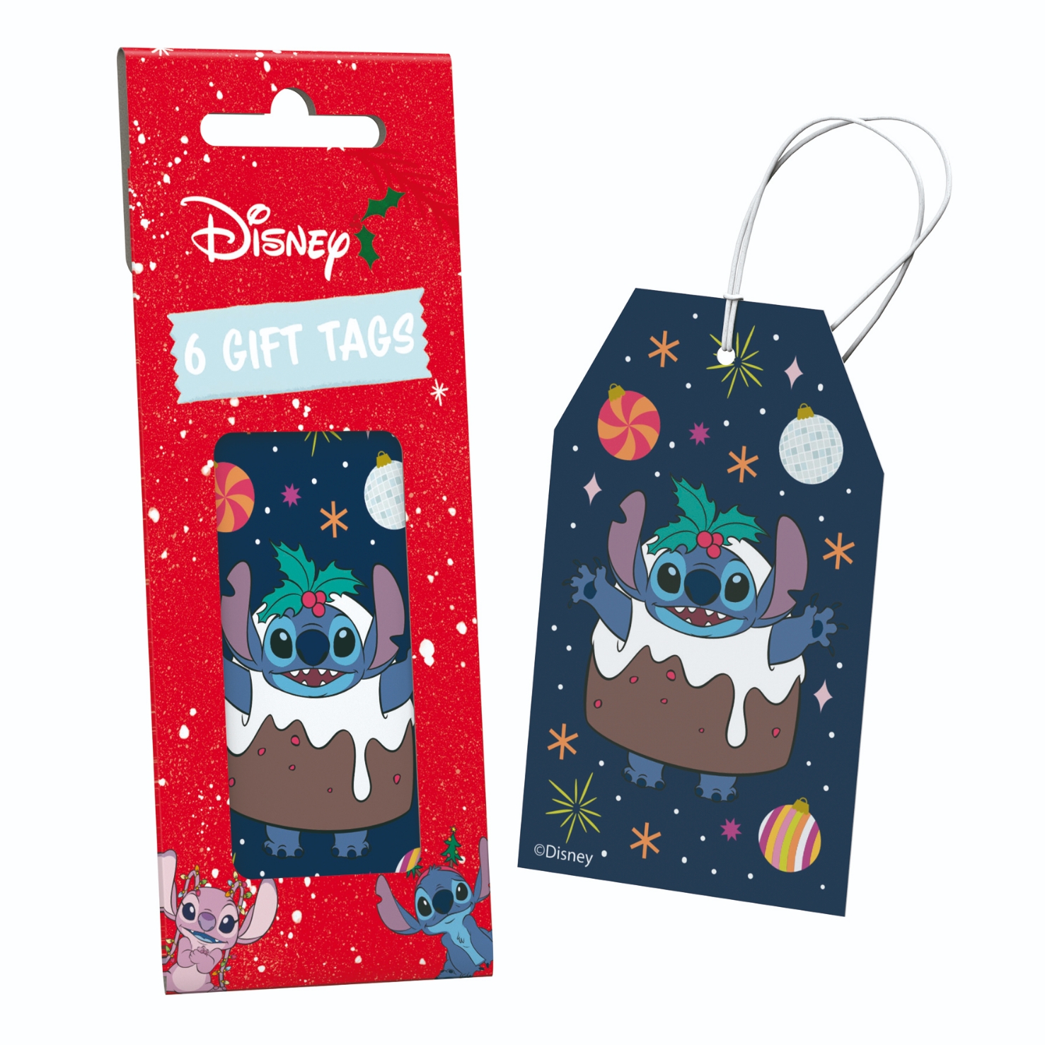 XMAS TAGS,Stitch 6`s H/pk [Packs Only]