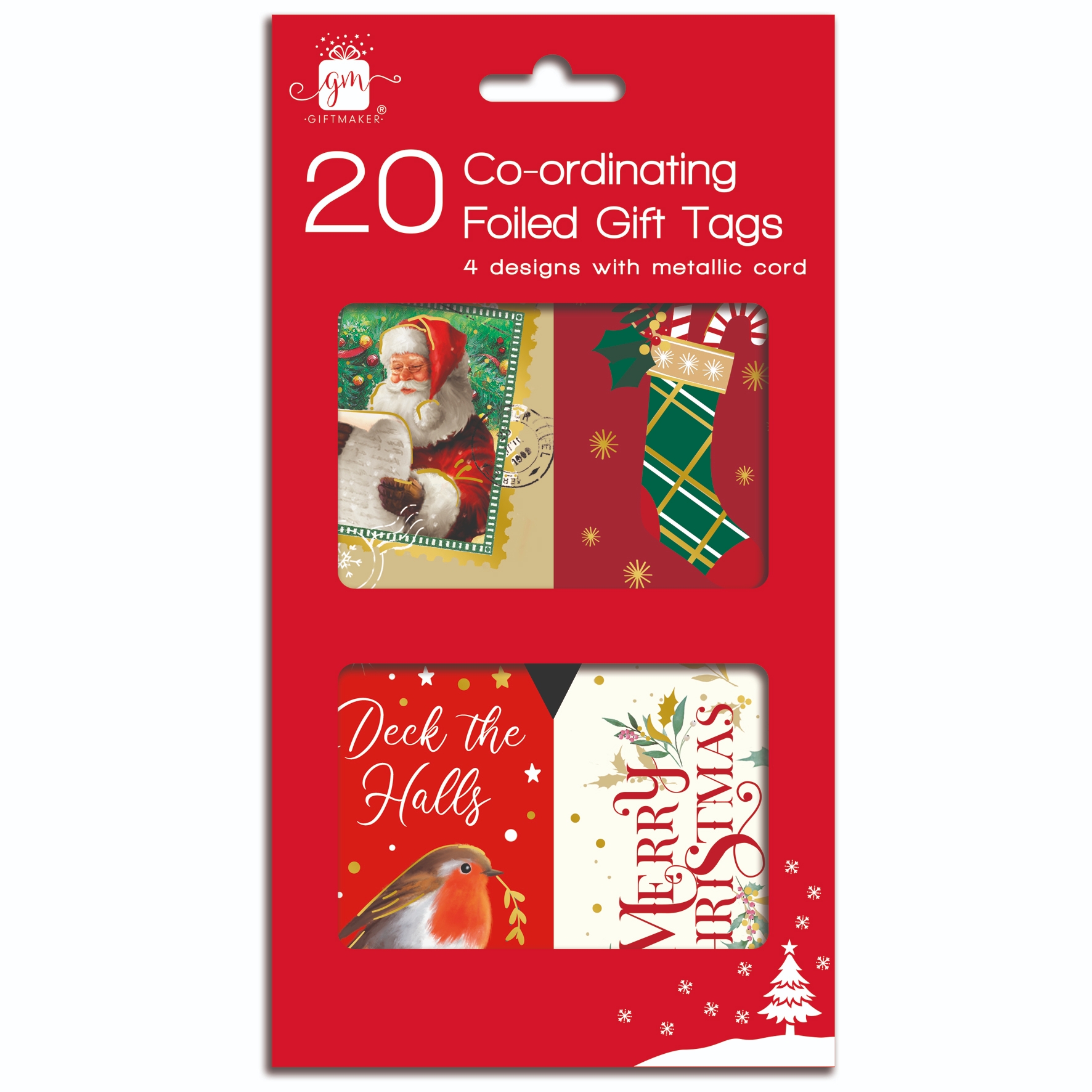 XMAS TAGS,Traditional 20`s H/pk [Packs Only]