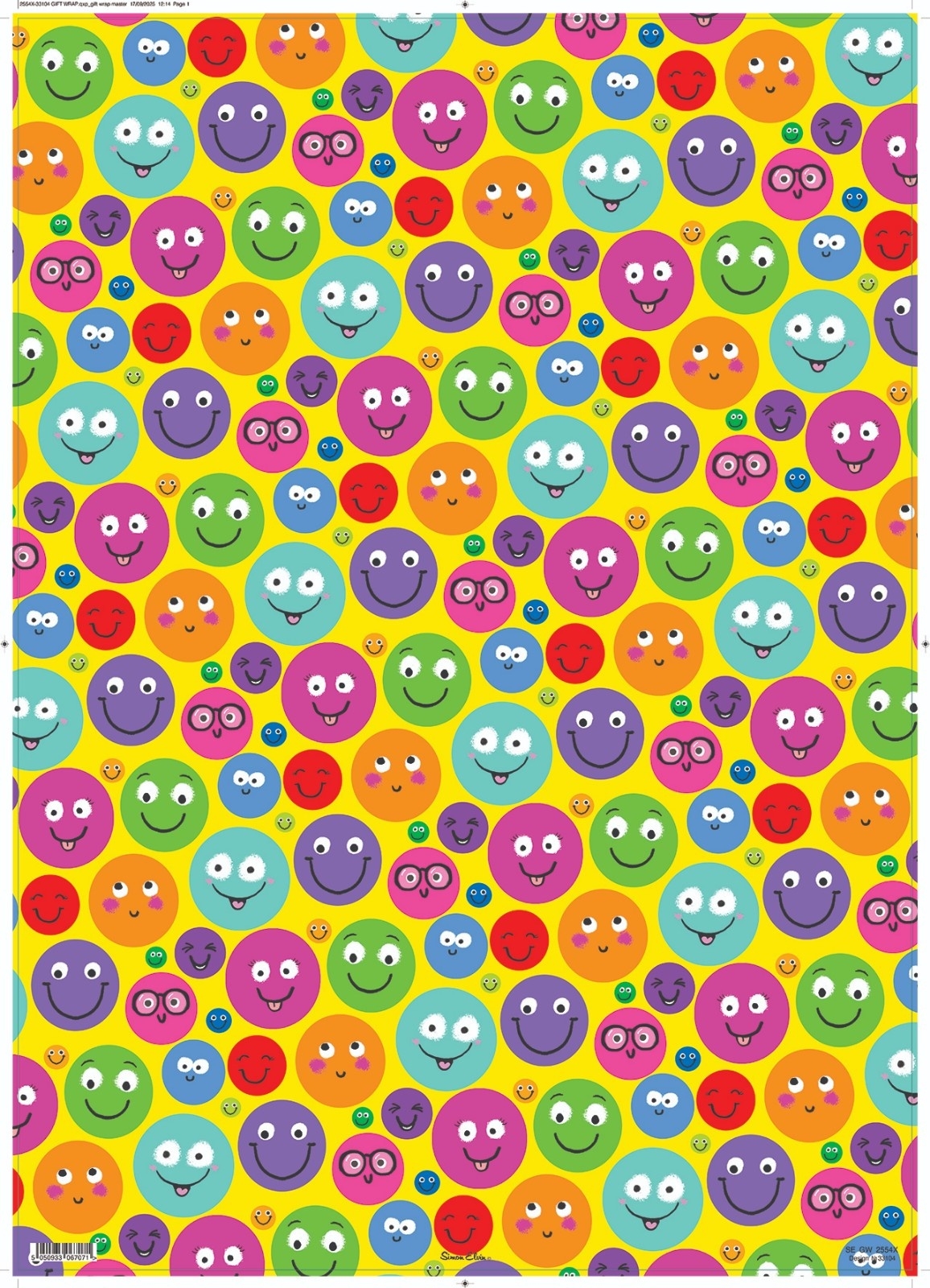 GIFT WRAP,Smiley Faces [Packs Only]
