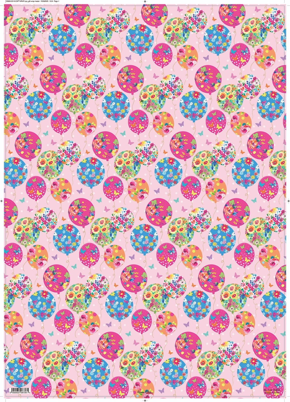 GIFT WRAP, Floral Balloons [Packs Only]