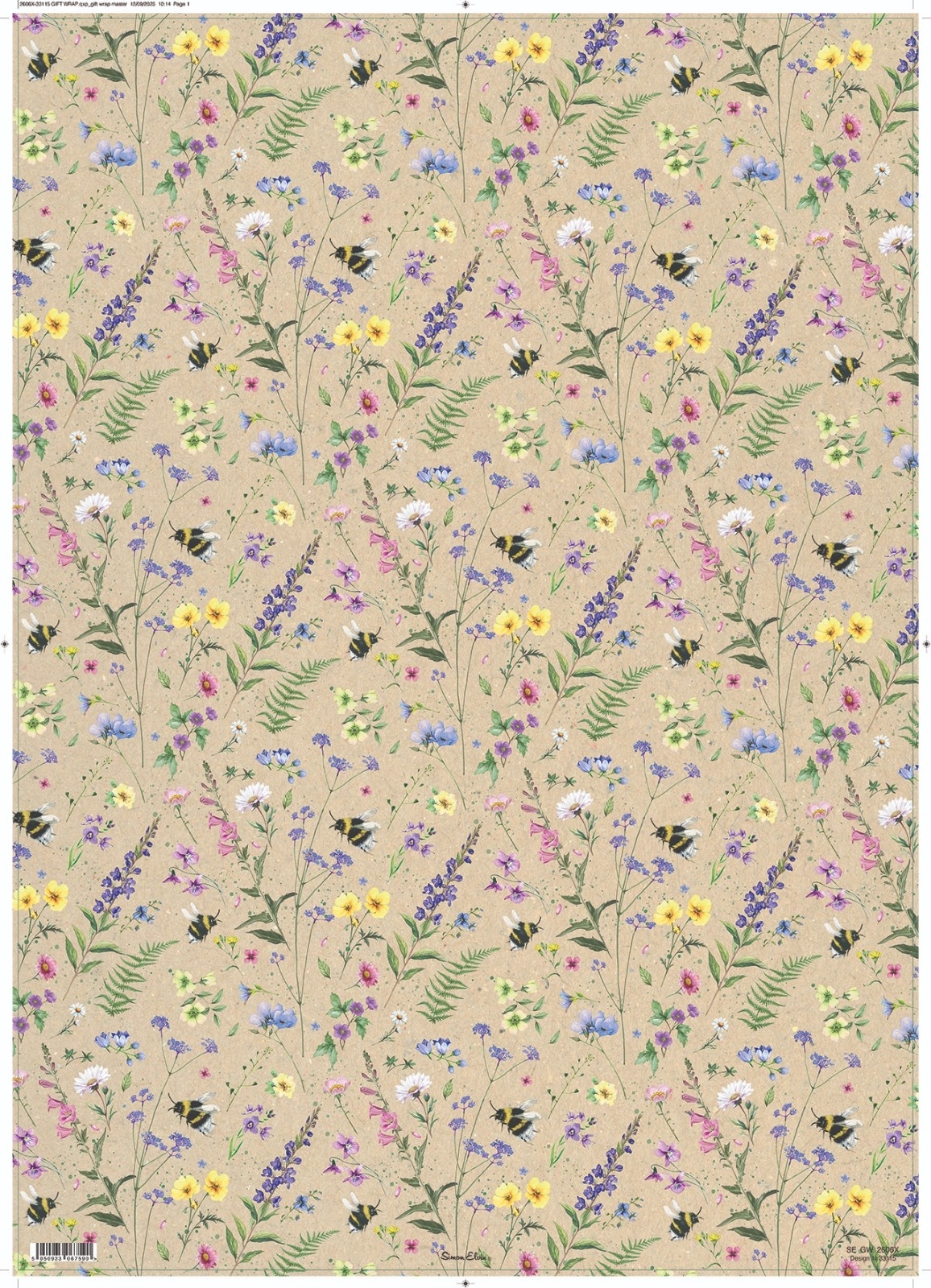 GIFT WRAP,Bees & Flowers [Packs Only]