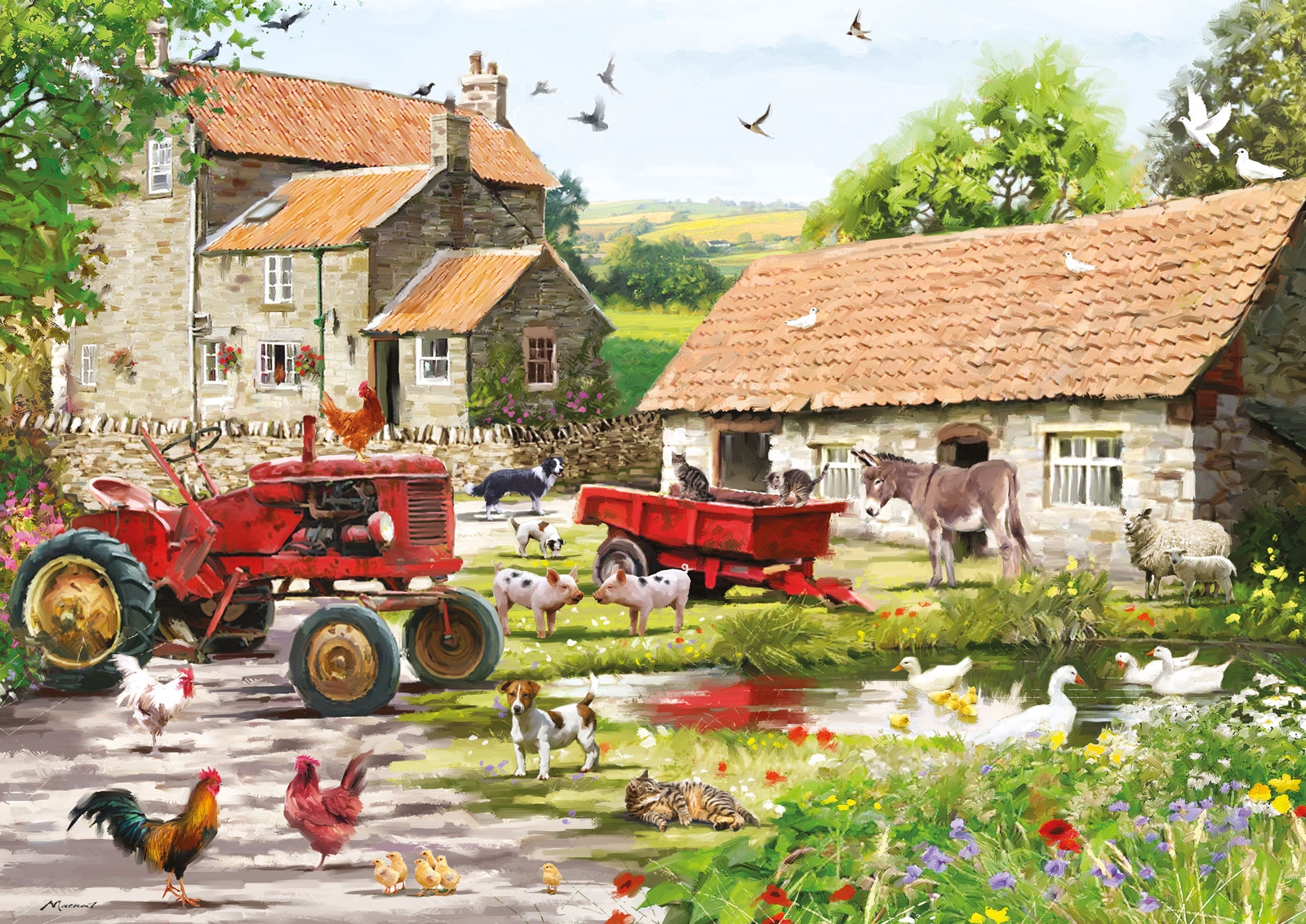 JIGSAW,1000 Piece On The Farm