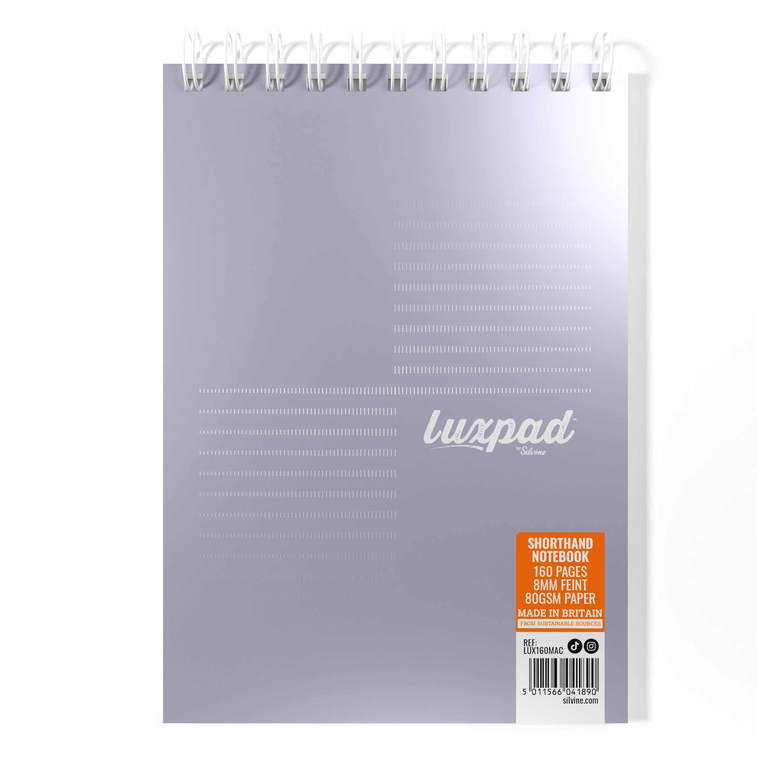 NOTEBOOK,Luxpad A5+ T/Wire Punched & Perforated, Top Bound 3 Asst [Packs Only]