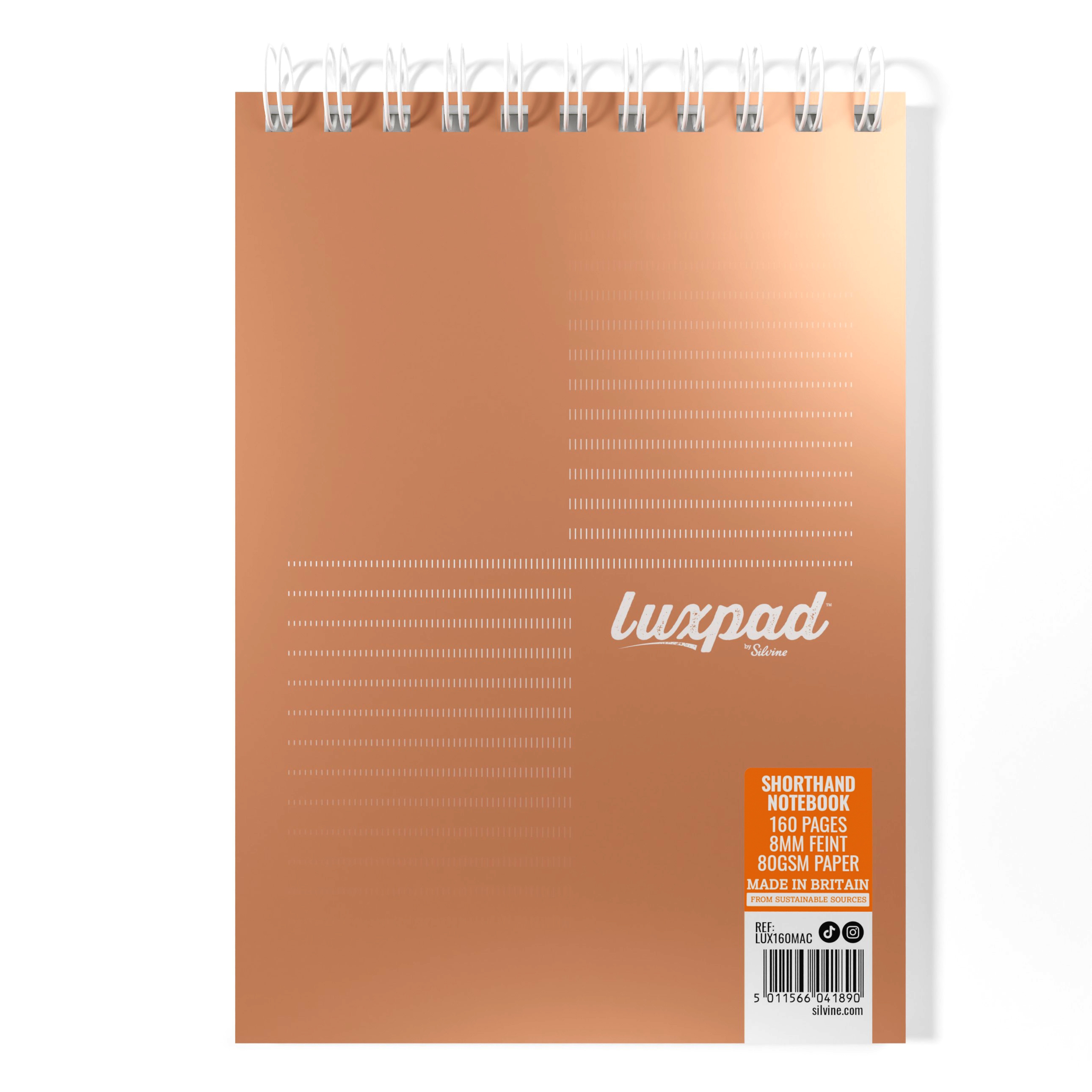 NOTEBOOK,Luxpad A5+ T/Wire Punched & Perforated, Top Bound 3 Asst [Packs Only]