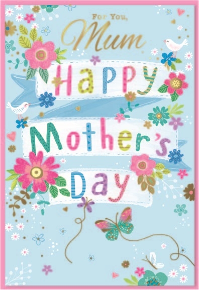 MOTHER`S DAY CARDS,Mum Floral Butterflies [Packs Only]