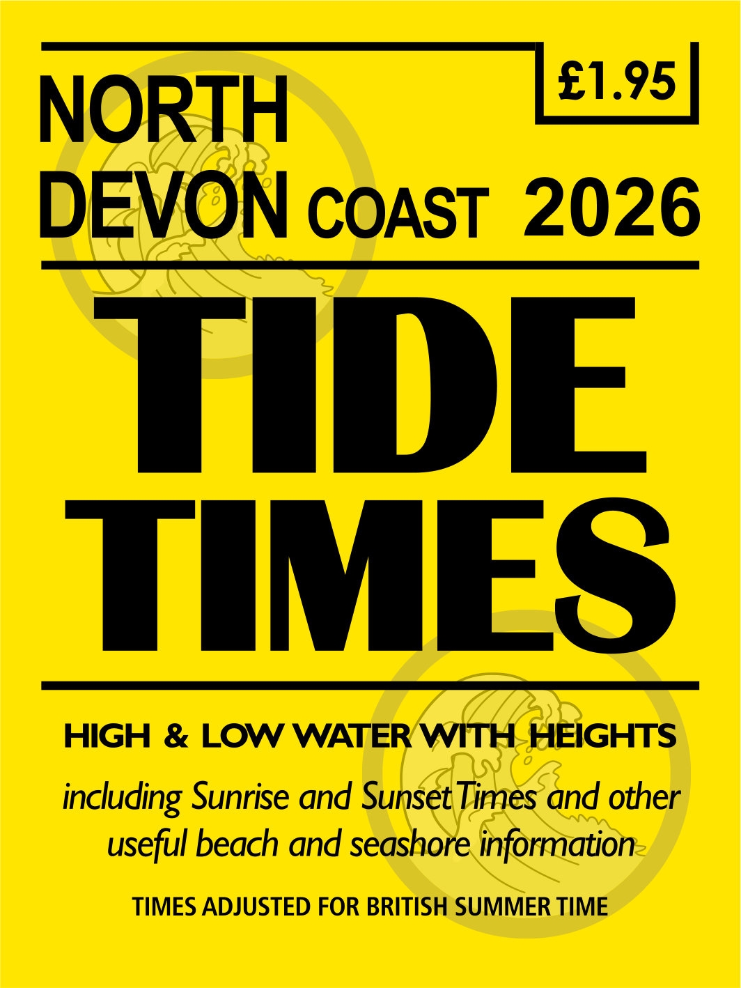 TIDE TIMES,North Devon Coast 2026 (based on Ilfracombe) [Splittable]