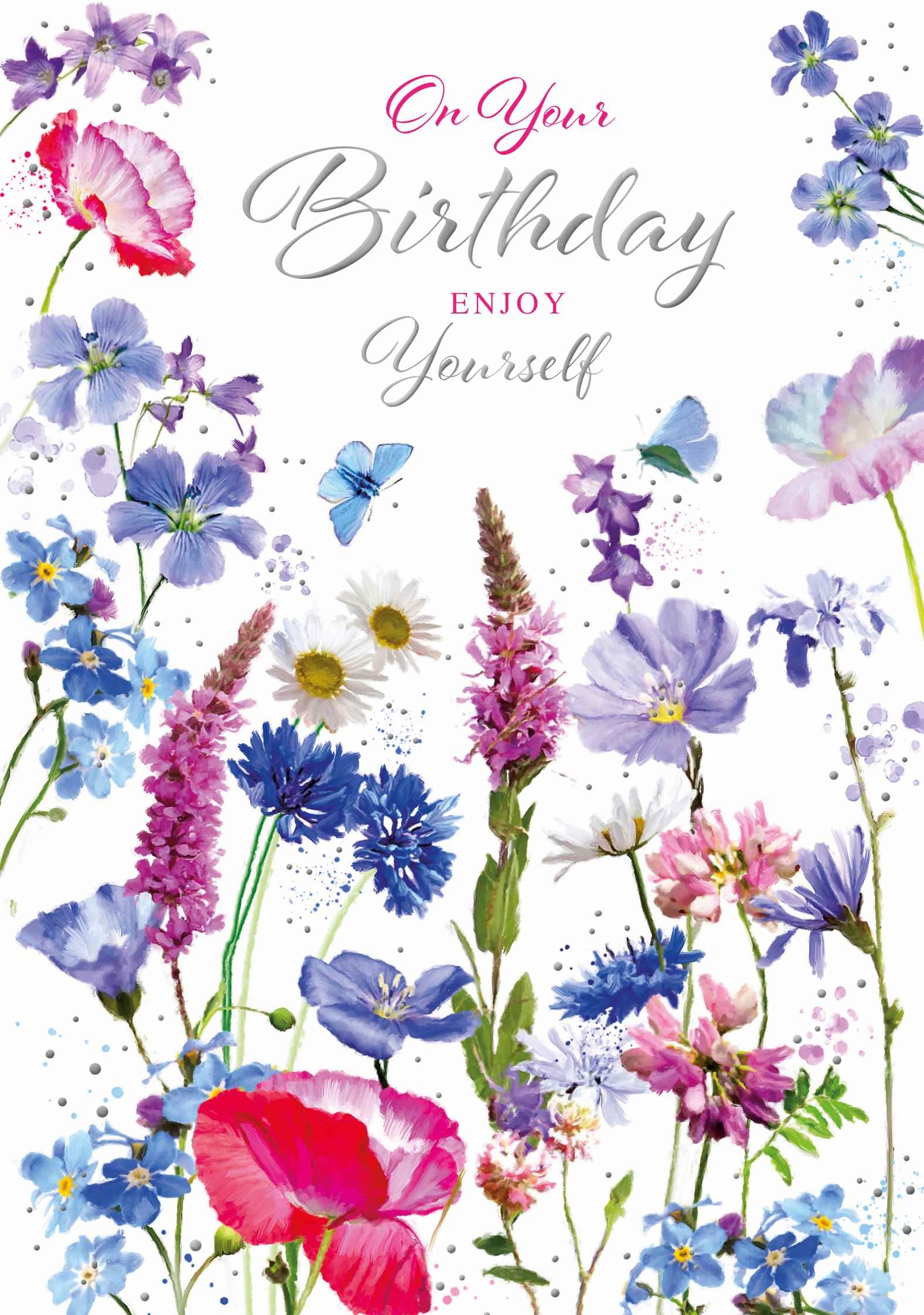 BIRTHDAY CARDS, Wild Flowers & Butterflies [Packs Only]