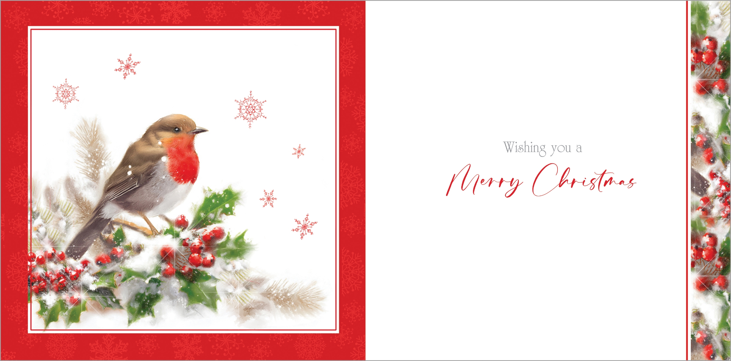 BOXED CARDS,Premium,Winter Robin Square 10`s [Splittable]