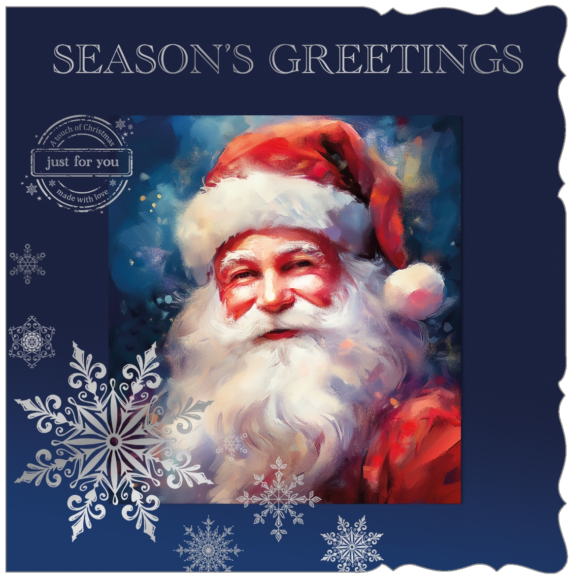 BOXED CARDS,Premium,Santa Claus Square 10`s [Splittable]