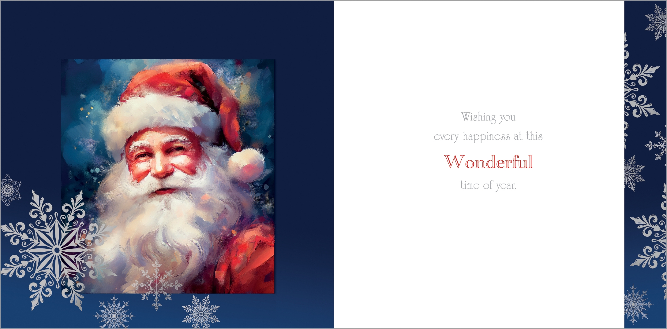 BOXED CARDS,Premium,Santa Claus Square 10`s [Splittable]