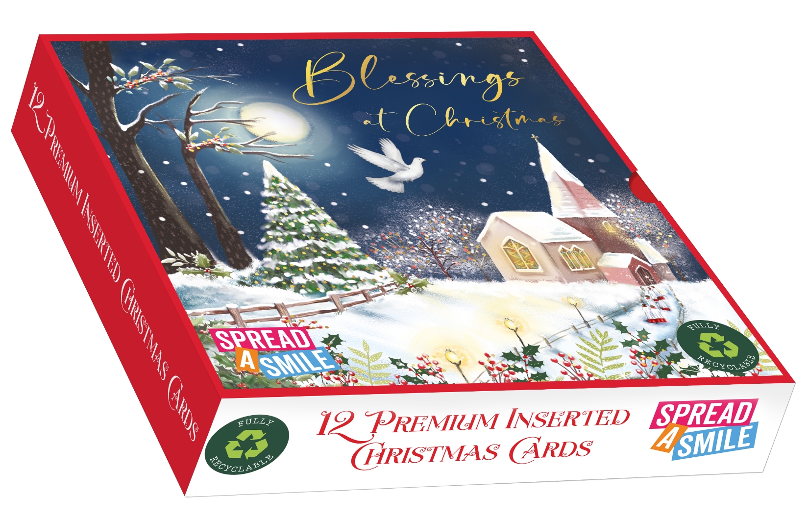 BOXED CARDS,Premium,Winter Blessings Square 10`s [Splittable]