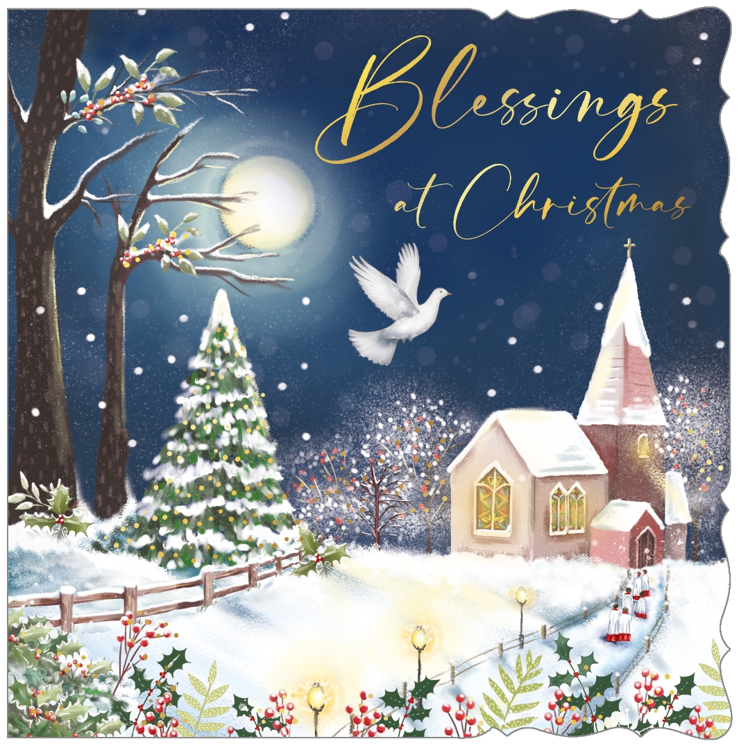 BOXED CARDS,Premium,Winter Blessings Square 10`s [Splittable]