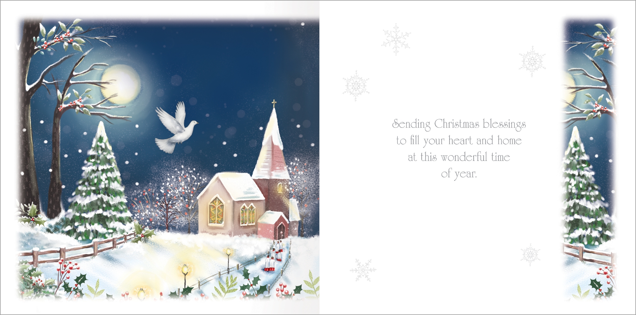 BOXED CARDS,Premium,Winter Blessings Square 10`s [Splittable]