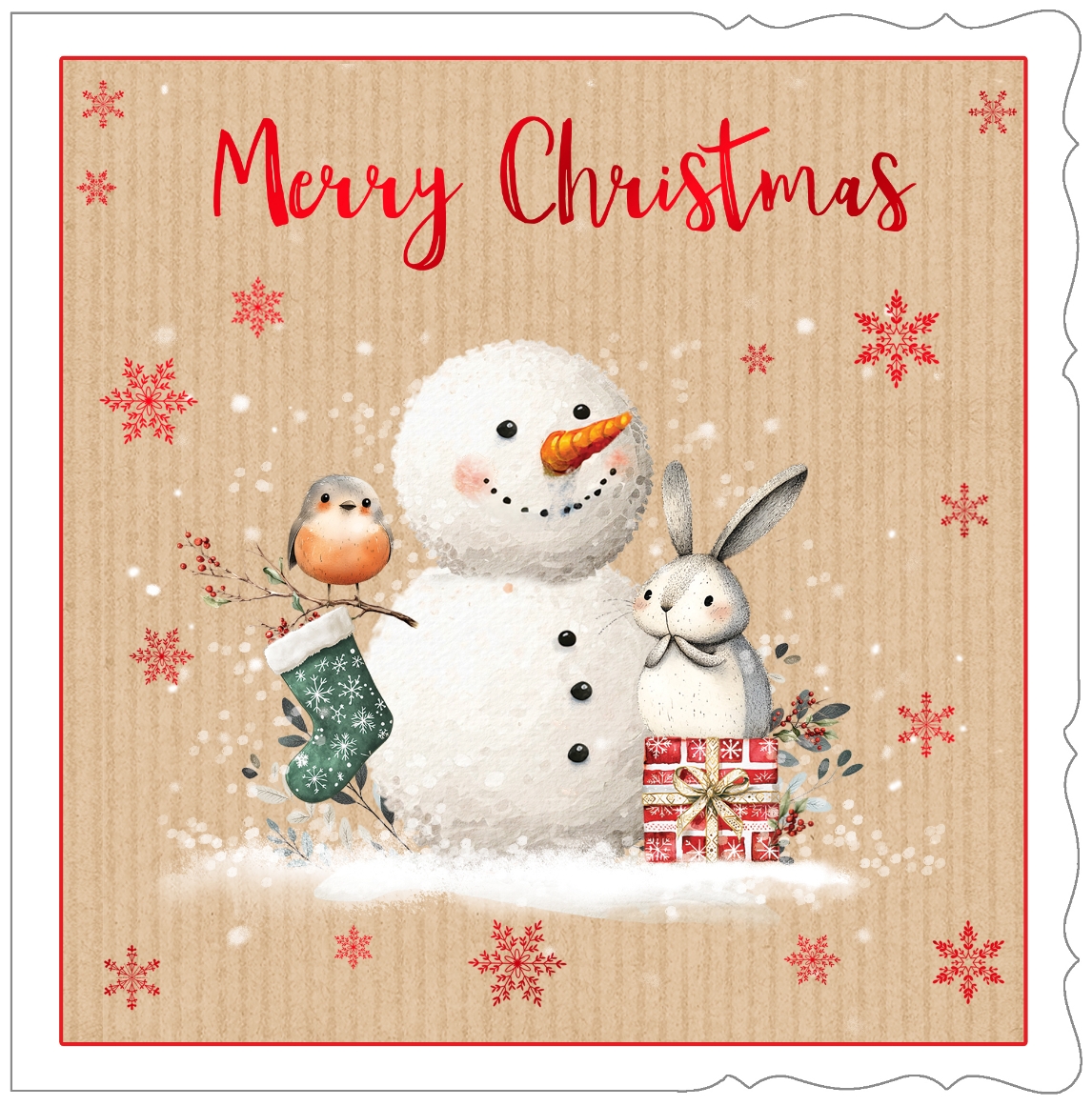 BOXED CARDS,Premium,Snowy & Friends Square 10`s [Splittable]