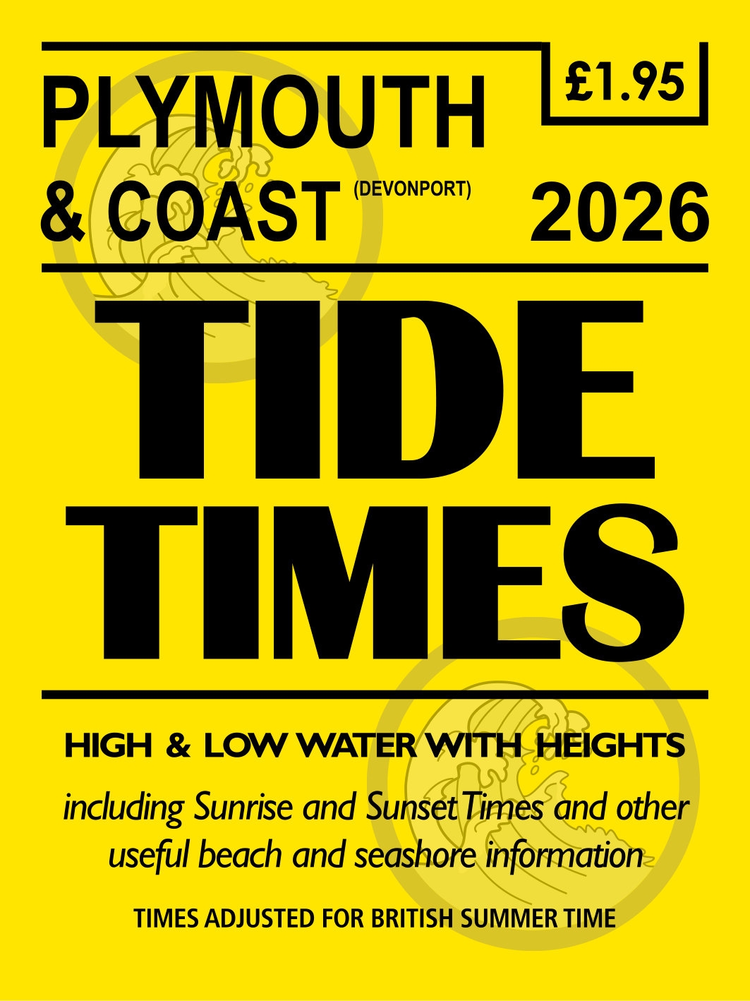 TIDE TIMES,Plymouth & Coast 2026 (based on Devonport) [Splittable]