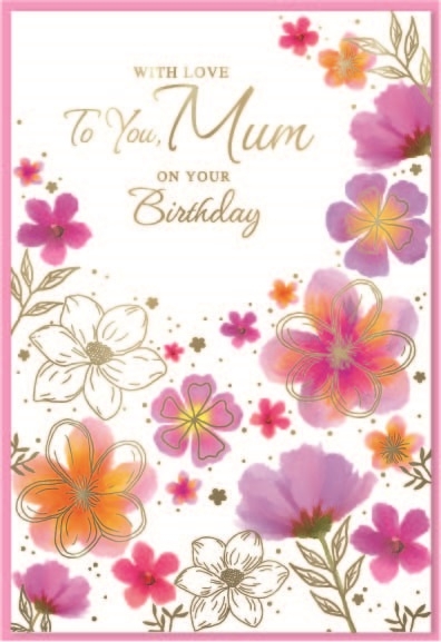 BIRTHDAY CARDS,Wife 6`s Floral