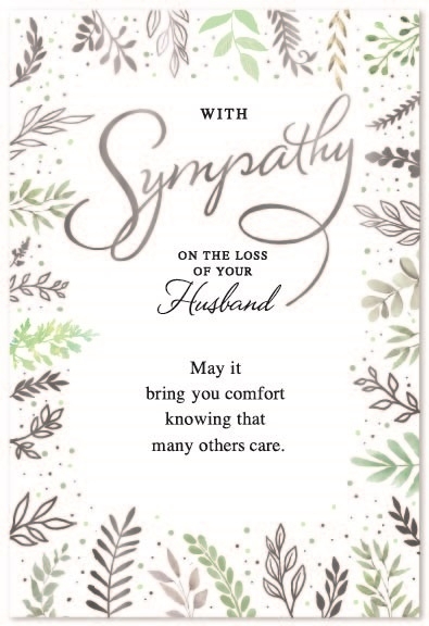 SYMPATHY CARDS,Loss of Husband 6`s Foliage