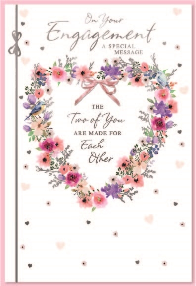 ENGAGEMENT CARDS,6`s Floral Wreath