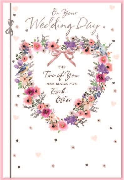 WEDDING DAY CARDS,6`s Floral Wreath