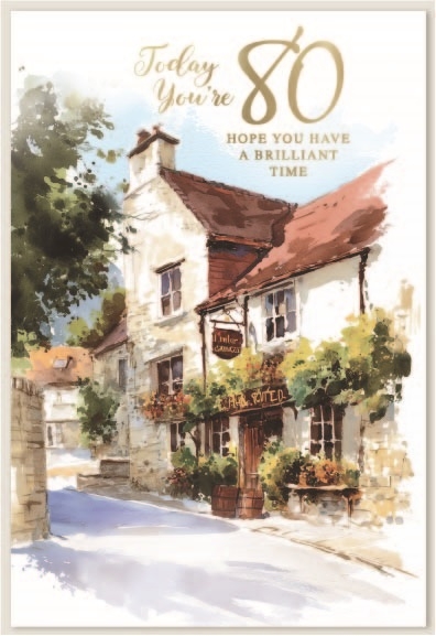 AGE 80 CARDS,Male 6`s Village Pub