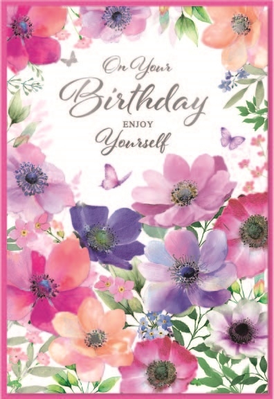 BIRTHDAY CARDS,Open 6`s Floral
