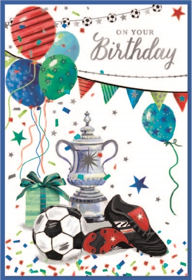 BIRTHDAY CARDS,Open 6`s Football